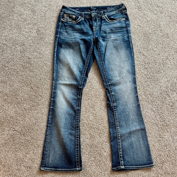 Vigoss Jeans, 7/8, EUC, Chelsea Slim boot cut, Washed denim, Relaxed fit - Picture 1 of 10